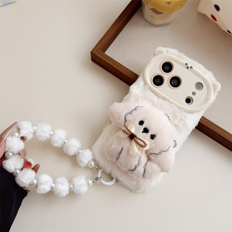 3D Cartoon Bowknot Puppy Warm  - Apple Iphone 15 Pro Max ulasan dan harga