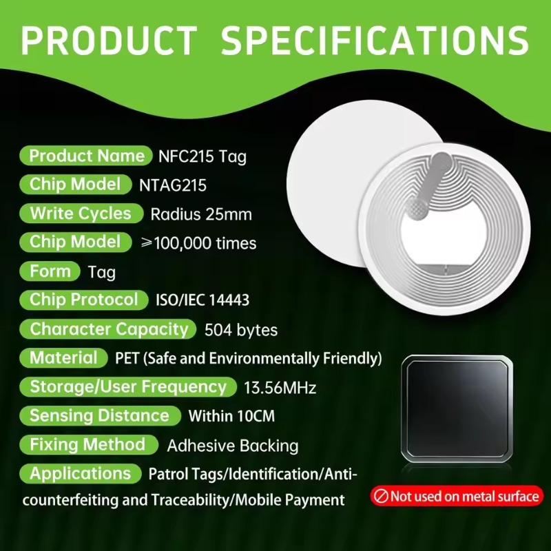 100/5PCS NTAG213/NTAG215/NTAG2 - Nfc Tag Programmable ulasan dan harga